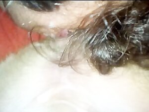 Man licking a wet dog´s pussy