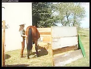 Blond babe Cathy finds her hot stallion